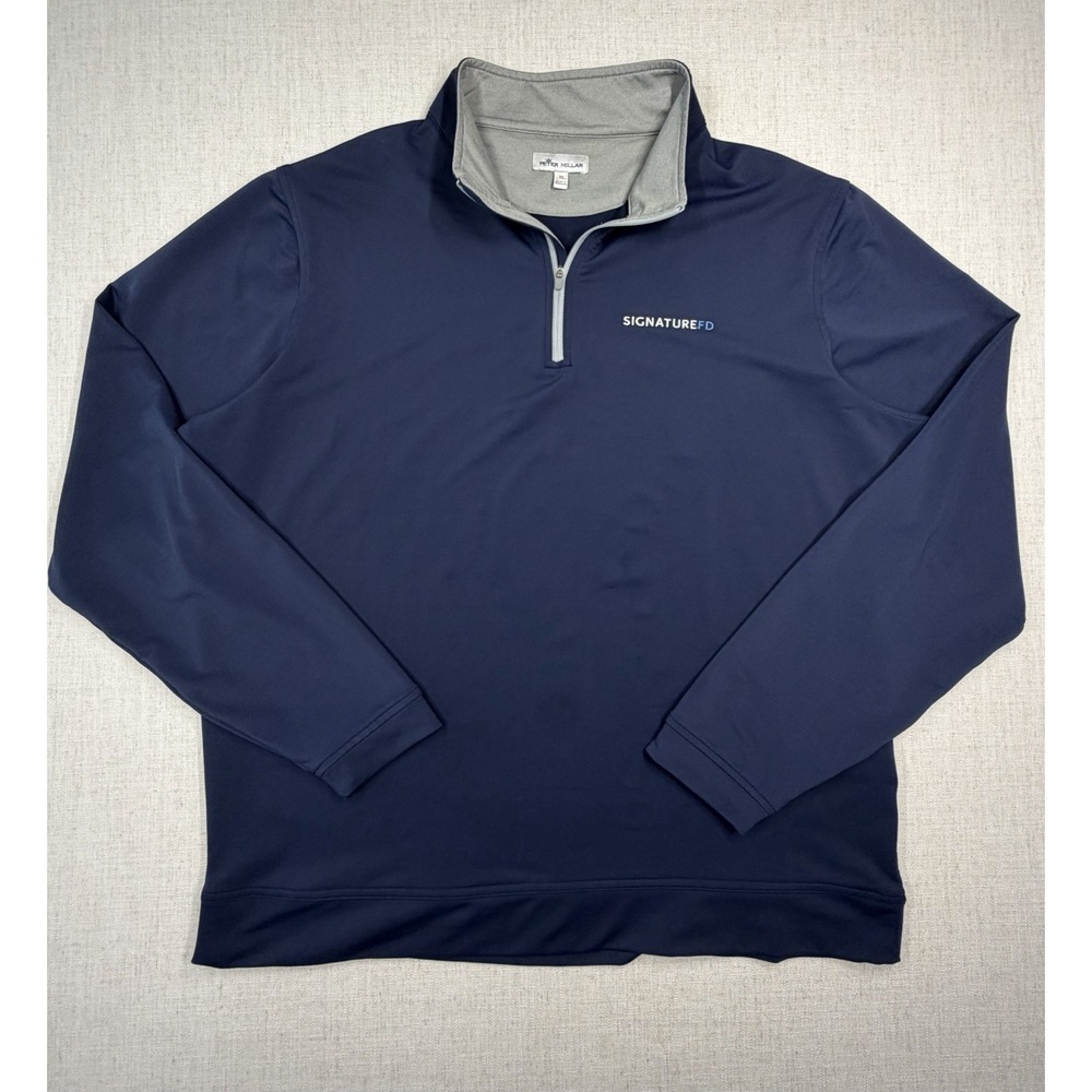 Peter Millar Crown Sport 1/4 Zip Pullover XL Navy Signature FD